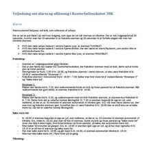 Vejledning til alarmsystemet